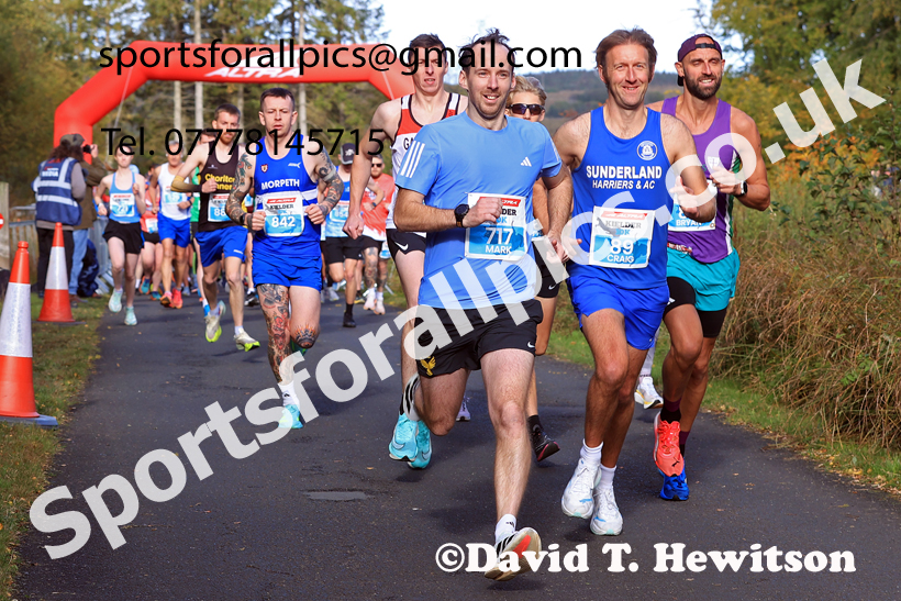Altra Kielder 10k Road Race, Sunday, October 5th. 2025 Altra Kielder Marathon, Half Marathon and 10k. Photo: David T. Hewitson/Sports for All Pics